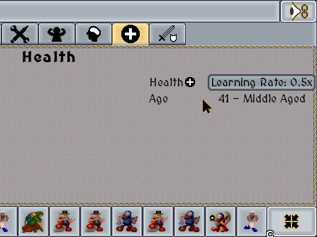 Age on Health Tab